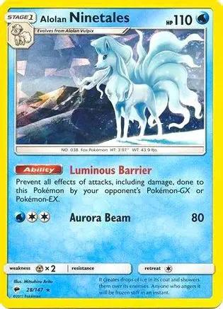 Alolan Ninetales (Cracked Ice Holo) 028/147 - Deck Exclusives Holofoil