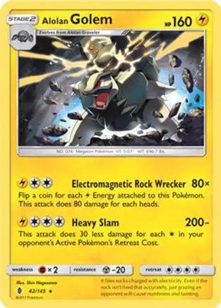Alolan Golem (Cosmos Holo) 042/145 - Blister Exclusives Holofoil