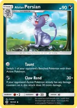 Alolan Persian (Cosmos Holo) 079/149 - Blister Exclusives Holofoil