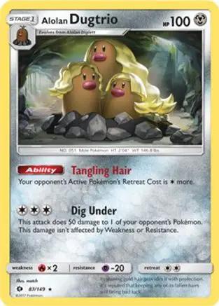 Alolan Dugtrio (Cosmos Holo) 087/149 - Blister Exclusives Holofoil
