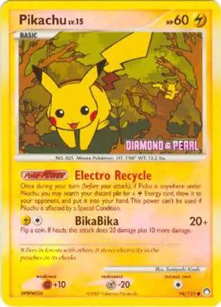 Pikachu (Diamond & Pearl) 094/123 - Burger King Promos Reverse Holofoil
