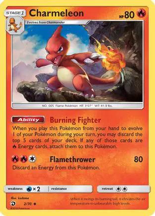 Charmeleon 002/70 - Dragon Majesty Reverse Holofoil