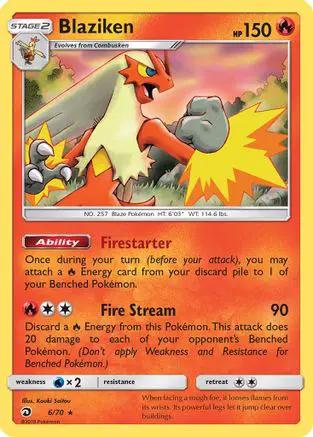Blaziken 006/70 - Dragon Majesty Holofoil