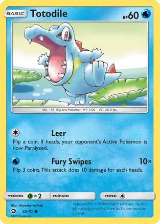 Totodile 022/70 - Dragon Majesty Reverse Holofoil