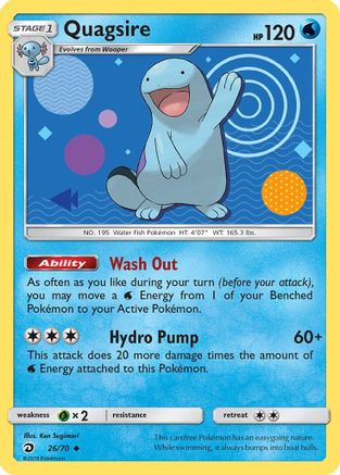 Quagsire 026/70 - Dragon Majesty Reverse Holofoil