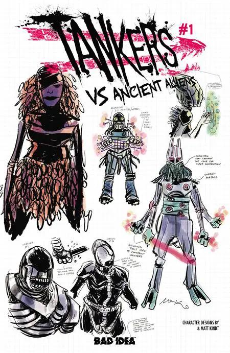 Tankers Vs Ancient Aliens #1 (Of 4) F 1:20 Matt Kindt Design Variant (06/10/2026) Bad Idea
