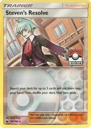 Steven's Resolve (Pokemon League) 145/168 - League & Championship Cards Reverse Holofoil