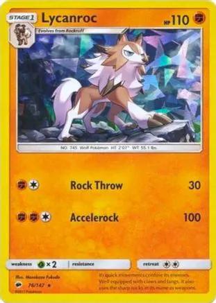 Lycanroc (Cracked Ice Holo) 076/147 - Deck Exclusives Holofoil