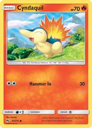 Cyndaquil 040/214 - SM  Lost Thunder Reverse Holofoil
