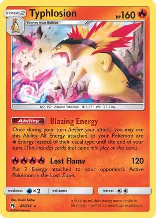 Typhlosion 042/214 - SM  Lost Thunder Holofoil