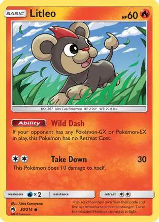 Litleo 050/214 - SM  Lost Thunder Reverse Holofoil