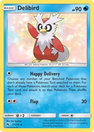 Delibird 057/214 - SM  Lost Thunder Reverse Holofoil