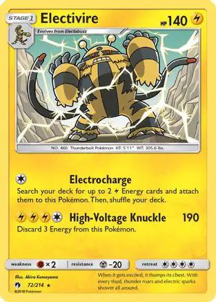 Electivire 072/214 - SM  Lost Thunder Reverse Holofoil