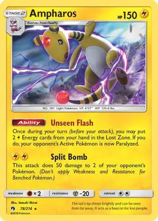 Ampharos 078/214 - SM  Lost Thunder Holofoil