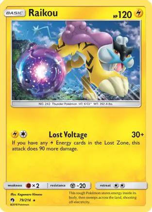 Raikou 079/214 - SM  Lost Thunder Reverse Holofoil