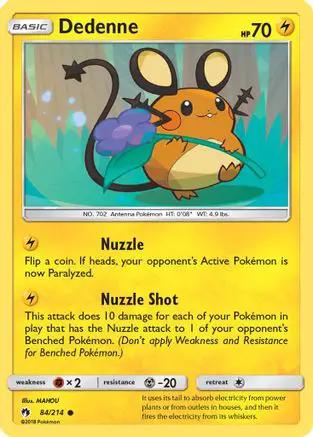 Dedenne 084/214 - SM  Lost Thunder Reverse Holofoil