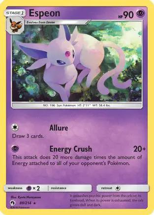 Espeon 089/214 - SM  Lost Thunder Reverse Holofoil