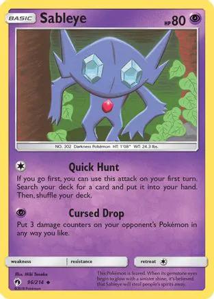 Sableye 096/214 - SM  Lost Thunder Reverse Holofoil