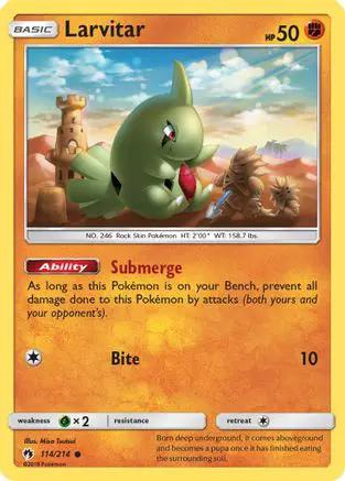 Larvitar 114/214 - SM  Lost Thunder Reverse Holofoil