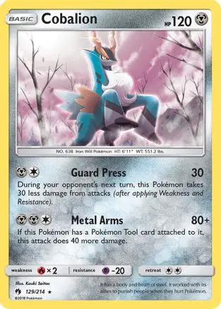 Cobalion 129/214 - SM  Lost Thunder Reverse Holofoil