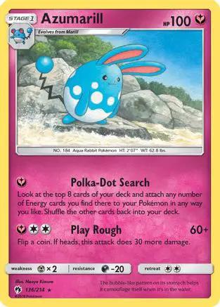 Azumarill 136/214 - SM  Lost Thunder Reverse Holofoil