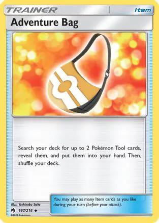 Adventure Bag 167/214 - SM  Lost Thunder Reverse Holofoil