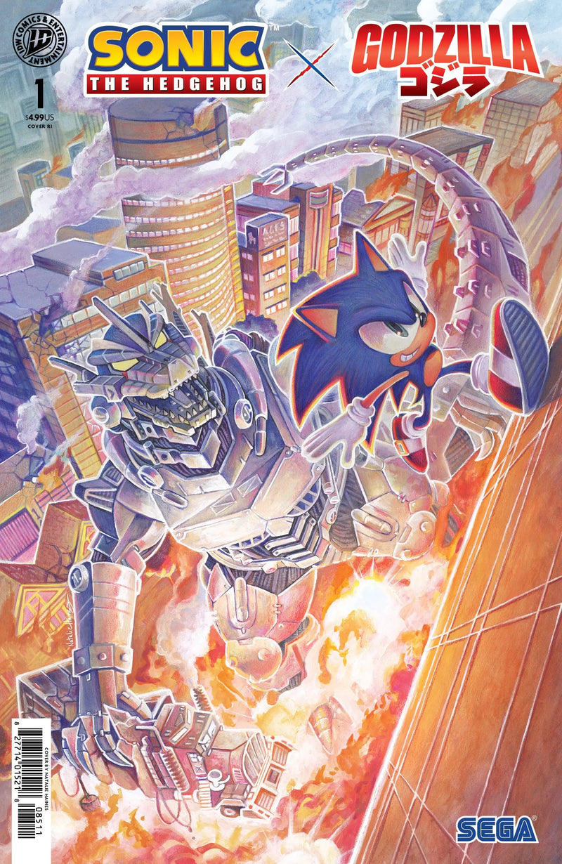 Sonic The Hedgehog X Godzilla #1 F 1:25 Foil Haines (07/15/2026) Idw