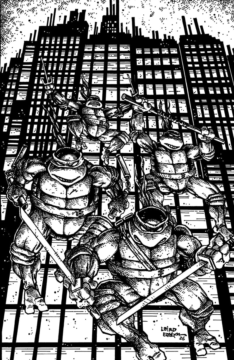 Teenage Mutant Ninja Turtles #20 300Th Issue Special H 1:25 Eastman & Laird Virgin B&W (07/22/2026) Idw