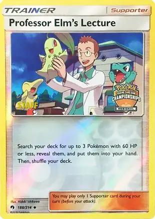Professor Elm's Lecture (Regional Championships) [Staff] 188/214 - League & Championship Cards Reverse Holofoil