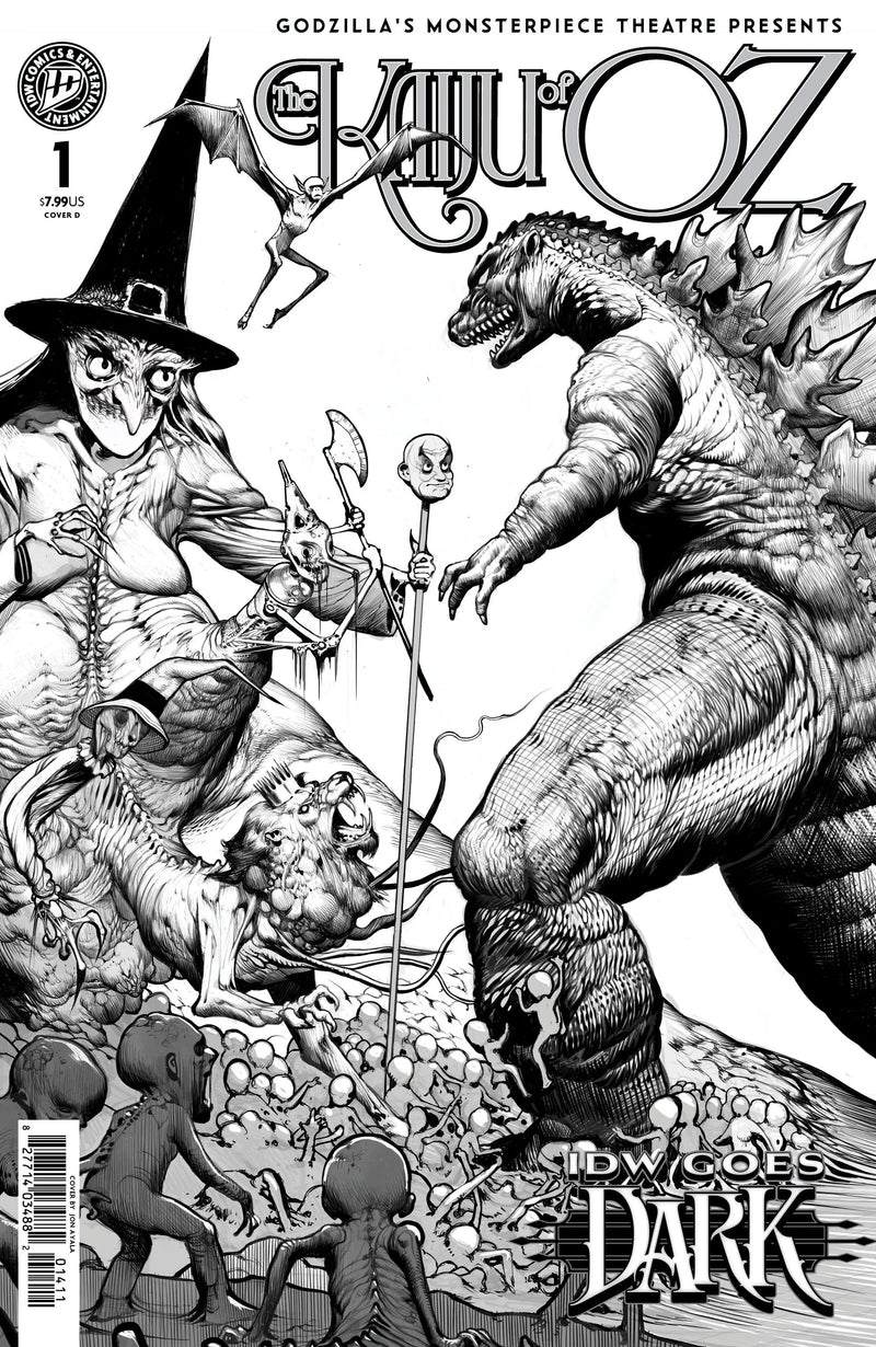 Godzillas Monsterpiece Theatre Presents The Kaiju Of Oz D Ayala Idw Goes Dark Variant (10/07/2026) Idw