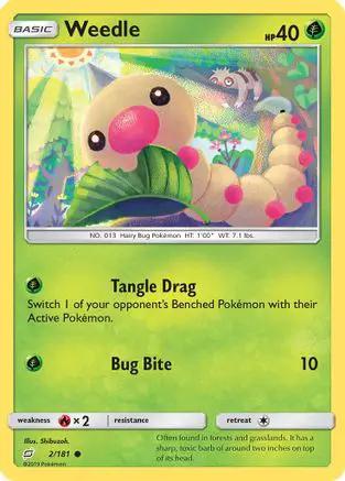 Weedle 002/181 - SM  Team Up Reverse Holofoil