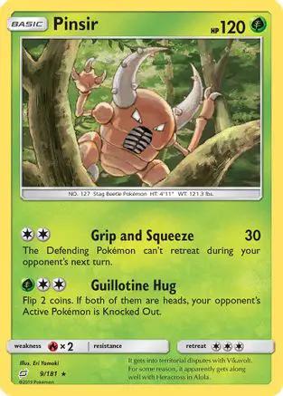 Pinsir 009/181 - SM  Team Up Reverse Holofoil