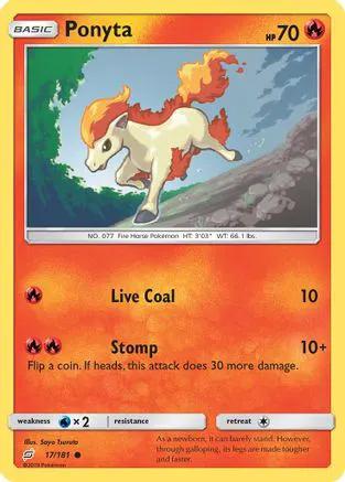 Ponyta 017/181 - SM  Team Up Reverse Holofoil
