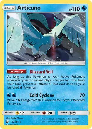 Articuno 032/181 - SM  Team Up Reverse Holofoil