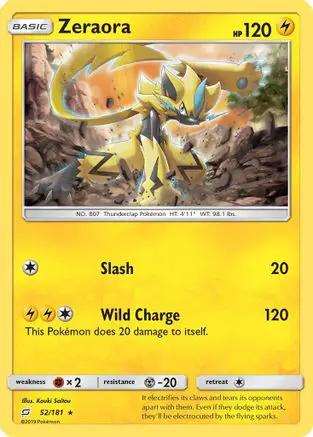 Zeraora 052/181 - SM  Team Up Reverse Holofoil