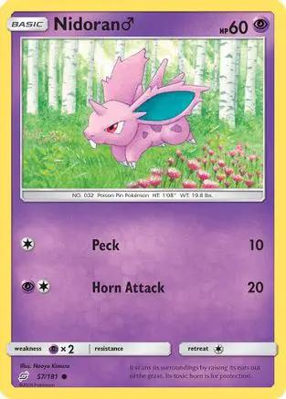 Nidoran M 057/181 - SM  Team Up Reverse Holofoil