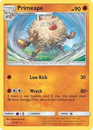 Primeape 072/181 - SM  Team Up Reverse Holofoil