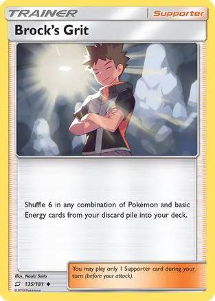 Brock's Grit 135/181 - SM  Team Up Reverse Holofoil