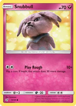Snubbull (Holo Common) 015/18 - Detective Pikachu Holofoil