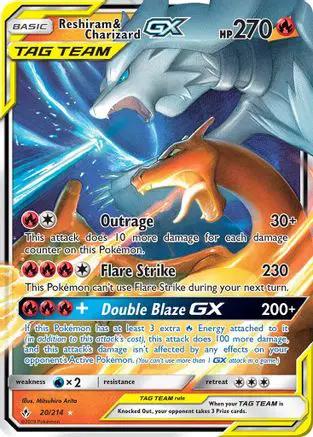 Reshiram & Charizard GX 020/214 - SM  Unbroken Bonds Holofoil