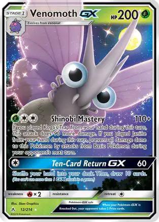 Venomoth GX 012/214 - SM  Unbroken Bonds Holofoil