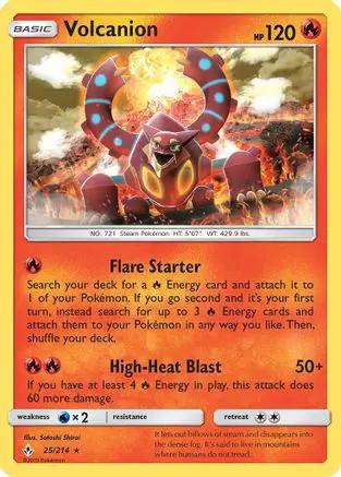 Volcanion 025/214 - SM  Unbroken Bonds Reverse Holofoil
