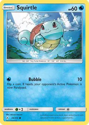 Squirtle 033/214 - SM  Unbroken Bonds Reverse Holofoil
