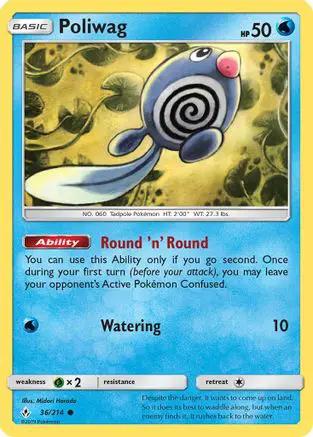 Poliwag 036/214 - SM  Unbroken Bonds Reverse Holofoil