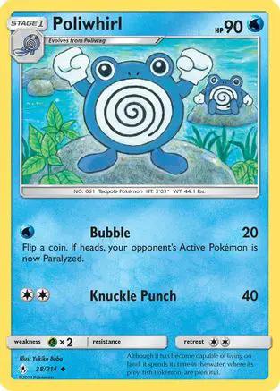 Poliwhirl 038/214 - SM  Unbroken Bonds Reverse Holofoil