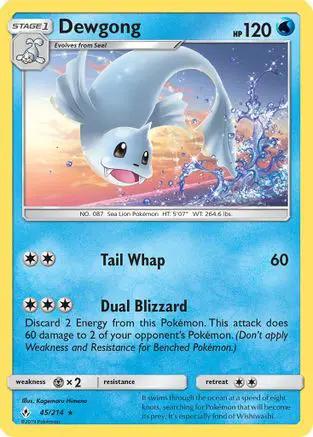 Dewgong 045/214 - SM  Unbroken Bonds Reverse Holofoil
