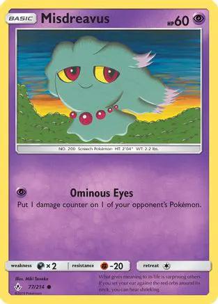 Misdreavus 077/214 - SM  Unbroken Bonds Reverse Holofoil