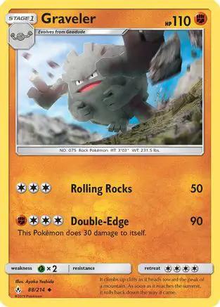 Graveler 088/214 - SM  Unbroken Bonds Reverse Holofoil