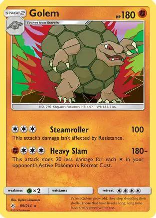 Golem 089/214 - SM  Unbroken Bonds Reverse Holofoil