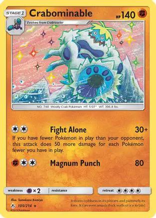 Crabominable 105/214 - SM  Unbroken Bonds Reverse Holofoil
